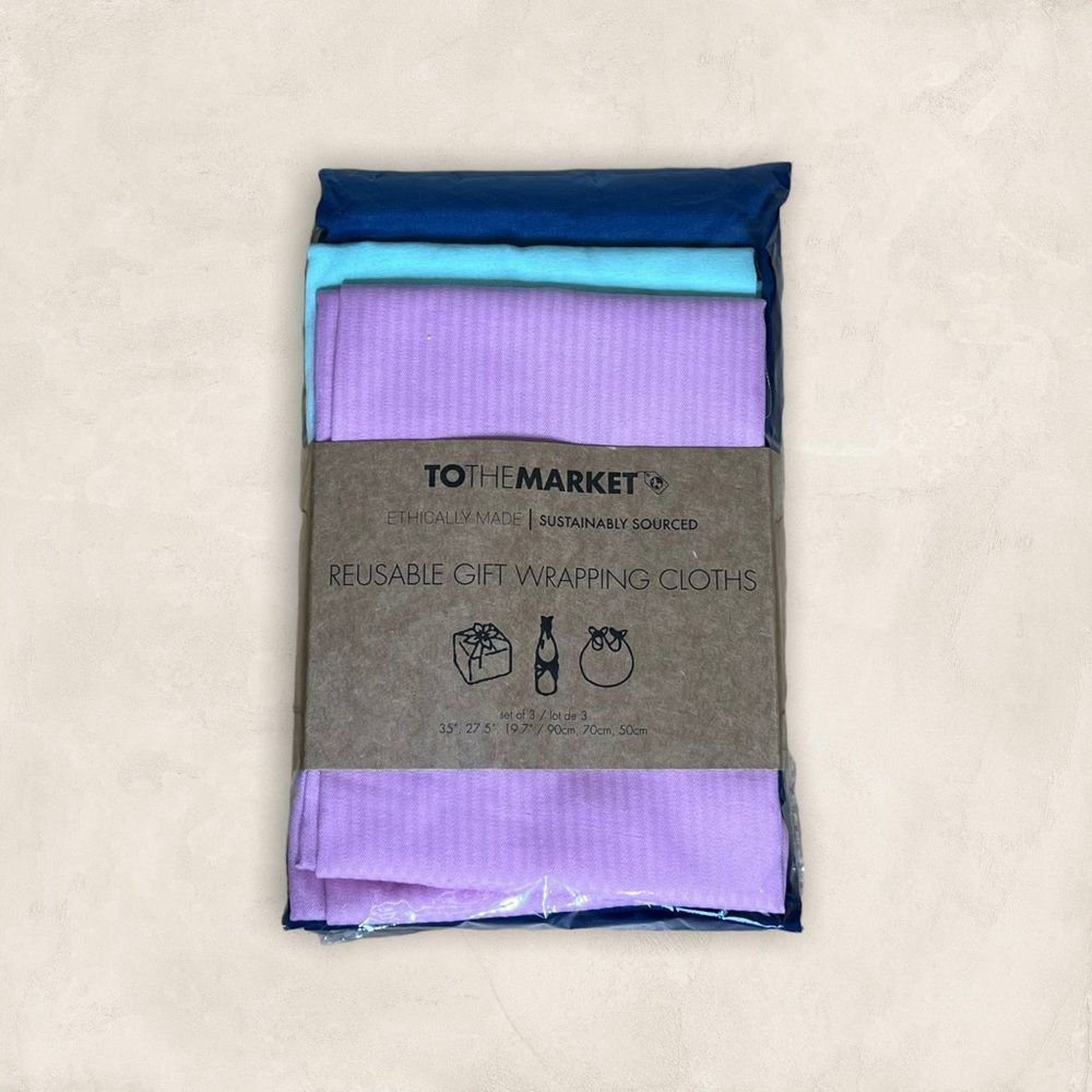 2/$20*when bundled* NWT ToTheMarket Reusable Gift Wrap